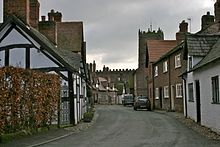 Church Street, Great Budworth, where almost all the buildings are listed