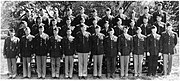 The US Army Ground Intelligence School faculty in 1946. Deputy commandant Oscar Koch is front, far left.