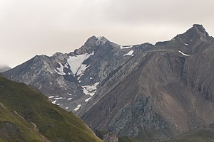 Der Nordbereich des Gubachkees im Jahr 2016, dahinter die Südliche Malhamspitze