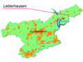 Lage von Lieberhausen in Gummersbach