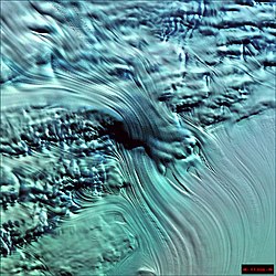 A Lambert gleccsert tápláló jégfolyás, Antarktisz