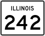 Illinois Route 242 marker