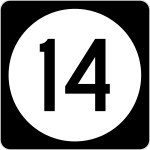 Straßenschild der Iowa Highway 14