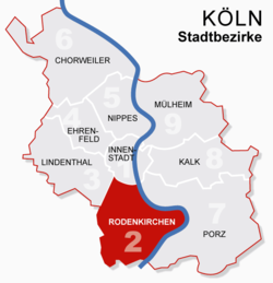 Distretto di Rodenkirchen - Localizzazione