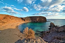 Papagáj strand Lanzarote szigetén