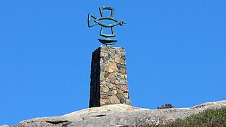 Pax-Stien Monument für Frieden und Gedenken der Opfer der Versenkung des Frachters Palatia 1942 vor dem Kap Lindesnes