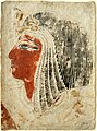 Wall rubbing of Seti I wearing a wig and the sacred uraeus, Musée d'Art classique de Mougins