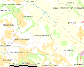 Poziția localității Lapeyrouse-Fossat