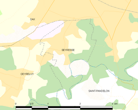 Mapa obce Seyresse