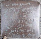 Stolperstein für Moritz Metzger