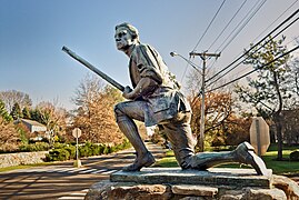 Monumento aos "Minutemen", civís que participaron na Guerra de Independencia dos Estados Unidos de América