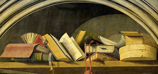 Nature morte aux livres - Triptyque de l'Annonciation d'Aix - Rijksmuseum