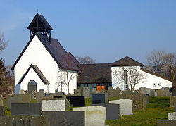 View of the local Ogna Church