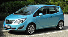 Opel Meriva (2003-2017) Opel Meriva (B) - Frontansicht, 12. Juni 2011, Ratingen.jpg