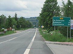 Droga wojewódzka nr 752 we wsi Górno