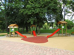 Slides in Ion Creangă Children's Park