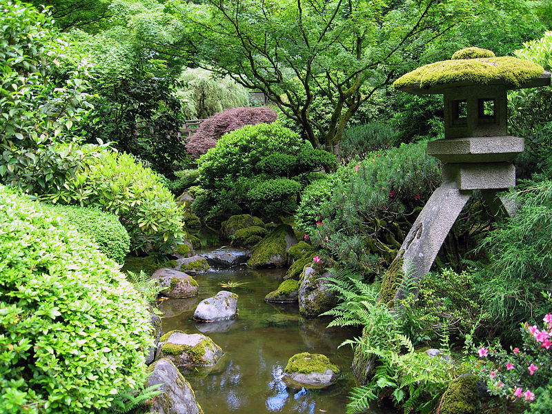 File:Portland Japanese garden creek.jpg