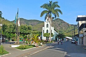 View of the JK square with the Our Lady of Sorrows Mother Church in the background