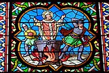 Judas Cyriacus in einem Kessel mit siedendem Öl