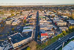 Pukekohe CBD, as seen from above