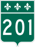 Route 201 marker