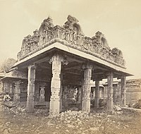 Ruiny Vijianuggur, chrám Volkonda Ramachandra v Hampi, Vijayanagara, 1868