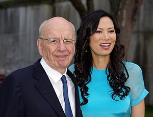 English: Rupert Murdoch and Wendi Murdoch at t...