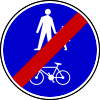 End of pedestrian and bike path