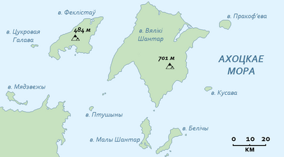 Карта на Шантарските Острови