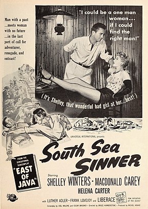 Description de l'image Shelley Winters in 'South Sea Sinner', 1950.jpg.