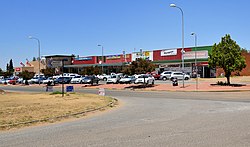 A shopping centre in Riebeeckstad