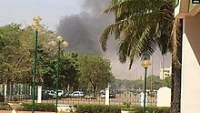 Smoke rises from Embassy of France in Burkina Faso, March 2, 2018.jpg