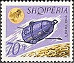 Albanische Briefmarke zu Luna 10 (1966)