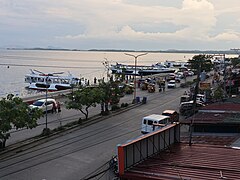 Surigao City Boulevard with fast crafts