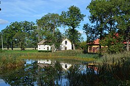 Svandammen, med Almnäs salpeterfabrik