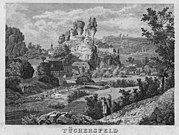 Tüchersfeld, Stahlstich (1834) von Conrad Wießner