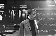 Jacques Brel in Marcanti voor een opname van het tv-programma Domino (1963)
