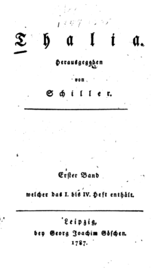 Titelblatt des ersten Bandes, 1787