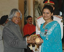 Koneru nhận giải thưởng từ tổng thống Ấn Độ