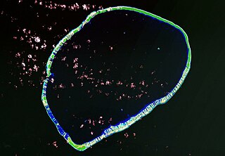 LANDSAT-Bild des Atolls (2000)