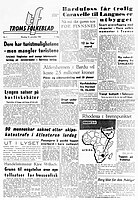 Trom Folkebladin ensimmäinen numero 15. marraskuuta 1965.