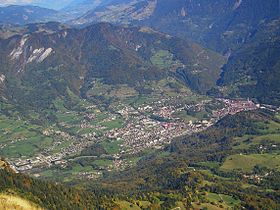 Ugine vue du sommet de la Dent de Cons