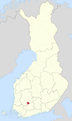 Location of Valkeakoski in Finland