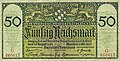 A Bayerische Notenbank 1924-es 50 birodalmi márkás bankjegyének előoldala.