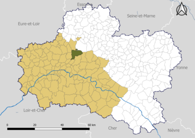 Loury dans l'arrondissement d'Orléans en 2020.