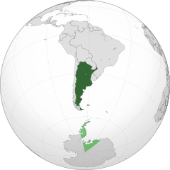 Położenie Argentyny