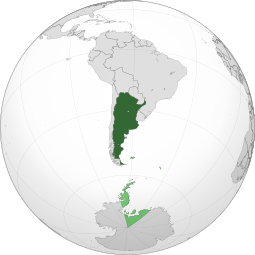 Localização da Argentina