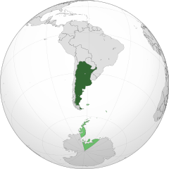 Położenie Argentyny