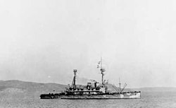 האונייה אגממנון במפרץ מודרוס בשנת 1915
