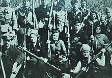Žamila Kolonomos with fellow Dame Gruev partisan fighters in Macedonia.